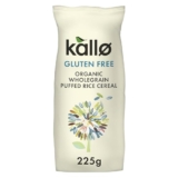 Kallo Organic Puffed Rice Cereal, 225g – Low-sugar muesli