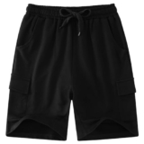 Kids4ever Boys Black Shorts 9-10 Years Boy Jersry Shorts Kids Summer Sport Comfortable Drawstring Sweat Shorts Child School Outdoor Casual Jogger Short Trousers with Adjustable Waist – Outdoor shorts for kids
