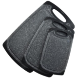 KIMIUP Chopping Board Set, 3 Chopping Boards with Non-Slip Feet, Juice Grooves, BPA Free, Easy Grip Handle, Dishwasher Safe Kitchen Accessories Cutting Board (Dark Grey) – Cutting board set