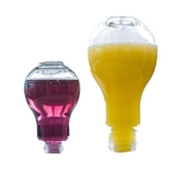 Kolylong Unique Summer Bulb Water Bottle Brief Cute Milk Juice Light Bulbs Leak-proof Cup (200ML, Silver) – water bottle