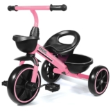 KRIDDO Kids Tricycles Age 24 Month to 5 Years, Toddler Kids Trike for 2.5 to 5 Year Old, Gift Toddler Tricycles for 2-4 Year Olds, Trikes for Toddlers, Pink – Kids’ bike