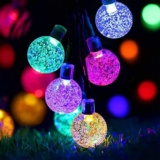 Lezonic Solar Fairy Lights Outdoor Waterproof, 50LED Solar Garden Lights, 8 Mode 7M/23Ft Indoor/Outdoor String Lights for Garden Patio Yard Home Christmas Parties Wedding(Multi-Coloured) – Outdoor solar lights