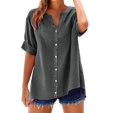 Best Sale on linen shirts for women uk, long tunic tops, summer outfits for women uk, ladies tops size 10, tie front blouse, flowy top, crochet top, pink clothes, women’s short sleeve shirts, linen shirt dress – Only 0.01!