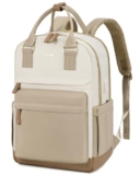 LOVEVOOK Backpack Womens, 15.6 Inch Laptop Travel Work Rucksack, Waterproof School Bag with USB Port, Anti Theft Ladies Computer Back Pack for Office Business College Uni, Khaki – Stylish backpack