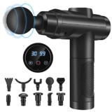 Massage Gun Deep Tissue, Muscle Percussion Massager with 30 Speeds Quiet Hand Massagers with LCD Touch Screen 10 Heads for Shoulder Body Back Relaxation – Electric massager