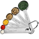 Measuring Spoons Sets Stainless Steel Teaspoons Set of 6 Measure Scoop Tablespoons, Engraved Scale Spoon for Liquid & Dry Ingredients, Kitchen Utensils for Baking Measurements, Fit in Spice Jars – Measuring spoons