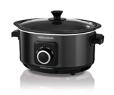 Morphy Richards 3.5L Sear & Stew Slow Cooker, Shatter Resistant Aluminium Pot, 3 Heat Settings, Hob Proof, Easy Clean, 163W, Black, 460012 – Slow cooker