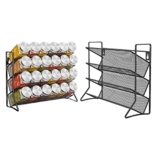 Mutool 3 Tier Spice rack Free standing Metal Kitchen Shelf herbs Spice Bottle Jars Storage Tidy Condiment holder for Countertop Cabinet, set of two, without jars (black) – Spice rack