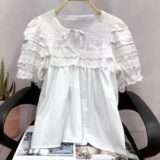 Best Discount on OCEANLOVE Lace Shirts&blouses Women Tops Puff Sleeve Solid Spring Summer Vintage Blusas Mujer Elegant Korean Fashion Camisas – Only 15.19!