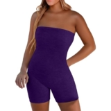 Best Sale on Onesie for Women Jumpsuit Shorts – Strapless Playsuits for Women UK Shorts – PetiteJumpsuit LadiesJumpsuits Size 14 BandeauPlaysuit Playsuit Size 18 Pants Summer Outfits Sleeveless Overalls Purple – Only 0.03!