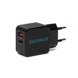 Best Sale on OVERMUST 25W Wall Charger – 25W Charger with USB-C PD e USB-A QC 3.0 Outputs to recharge iPhone 14, 13, 12 Pro Max, Samsung, Huawei, iPad, AirPods etc – Only 3.08!