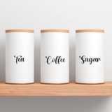 Best Deal on Personalised Kitchen Label Stickers – Tea, Coffee, Sugar Jar Decals – Custom Pantry Labels – Vinyl Stickers for Kitchen Organisation – Only 1.79!