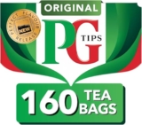 PG Tips Original, Black Tea Bags Bulk, Refreshing, Flavourful & Full-Bodied, Perfect Flavour Release, 160 Plant Based Biodegradable Teabags – Black tea