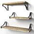 SRIWATANA Floating Shelves for Wall Set of 5, Wooden Wall Shelves for Wall Decor, Storage White Shelves for Bedroom, Living room, Bathroom, Kitchen Wall Mounted – Floating bookshelf