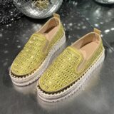 Best Deal on Plus Size 45 Thick Sole Loafers for Women Spring and Autumn New Fashion Sequin Decoration Breathable Casual Slip-on Single Shoes – Only 9.79!