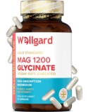 Best Discount on Pure Magnesium Glycinate by Wellgard – Not Mixed with Citrate or Malate, High-Strength Magnesium Supplement, Mag 1200, Vegan, High Absorption Bisglycinate, 240mg Elemental Magnesium, Made in UK – Only 7.98!