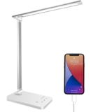 Qualore Desk Lamp, LED Table Lamps with USB Charging Port, 5 Color Mode,5 Brightness Level, Touch Control, 45 Min Auto Timer, Relax Mode, Daylight Bedside Light for Home Office Study Bedroom Nail Kids – LED makeup lamp