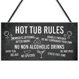 RED OCEAN Funny Hot Tub Rules Sign Perfect Hot Tub Accessories Garden Sign Home Gift – Gift card for spa