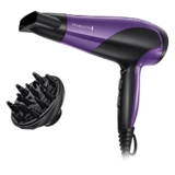 Remington Hair Dryer Ionic (Powerful, Fast Professional Styling, Diffuser, Concentrator, Ionic Conditioning for Frizz Free Hair, 3 Heat / 2 Speed Settings, Cool Shot, 2200W, Purple) D3190 – Ionic hair dryer
