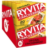 Ryvita Original Crackerbread| Low Fat | Healthy Lunch | Fibre | 8 PACKS of 125g – Crispbread