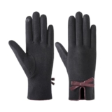 Best Discount on SAUTRV Women’s Warm Gloves Autumn And Winter Warm Bow Outdoor Cycling Driving Gloves Gloves Mittens (Black, One Size) – Only 0.07!