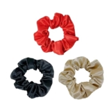 Best Deal on Silk Scrunchies for Women: 3Pcs Softer Silk Hair Ties No Damage for Daily Wear – Hair Scrunchies for Women and Girls – Only 1.99!