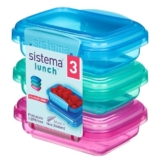 Sistema Lunch Food Storage Containers | 200 ml | Small Snack Pots | BPA-Free Plastic | Assorted Colours | 3 Count – Snack container