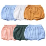 Summer Solid Color Baby Bloomers 0-4T Toddler Kids Cotton Shorts Newborn Boys Girls Briefs Affordable Children’s Clothing – affordable kids clothing