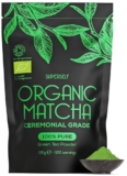 SuperSelf Organic Matcha Powder – Ceremonial Grade & 100% Pure – Smooth Taste & Vibrant Green – Macha for Straight Tea, Lattes, Baking – Certified Organic – Japanese Stone Ground Method – Large 120g – Matcha tea