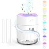 SZO Upgraded 500ML Humidifier for Bedroom with Night Light, Portable Humidifiers for Home and Plants, Humidifiers for Baby, Quiet Operation, Auto-Off, for Baby Room, Home, Office and Plants – Mini humidifier