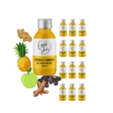 The Good Shots – Ginger and Turmeric Health Shot Drinks, High Strength, Vegan, Immune Support, Fresh Turmeric Root and Ginger 60ml Bottles Multipack, Made with 100% Pressed Juice – Turmeric shot