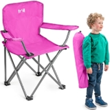 Trail Eagle Kids Camping Chair Pink Lightweight Folding Garden Beach Seat with Carry Bag (For Ages 2 to 6 Years Old) – Children’s camping chair