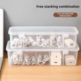 Best Discount on Transparent Data Cable Organizer Case Classification Dustproof Card Organizer with Lid Clutter Collection Box for Office Home – Only 1.89!