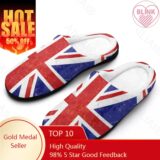 Best Sale on UK England Union Jack British Great Britain Flag 2 Sandals Plush  Casual Keep Warm Shoes Thermal  Mens Womens Slipper MustCott – Only 12.59!