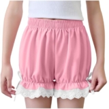 Best Discount on UK Girls Shorts Toddler Lolita Bloomers Ruffled Pumpkin Bloomers Shorts Lace Up Lantern Biker Dance Short Trousers stretchly Cute School Uniform Holiday #01Pink 6-7 Years – Only 0.1!