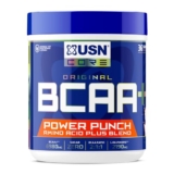 USN Power Punch BCAA Amino Acids Powder, Tangerine Flavour – 400g, Vegan BCAA Powder, Vitamin B6 & No Sugar, Pre Workout or Intra Workout Energy Drink Mix & Dietary Supplement to Maximise Performance – BCAA powder