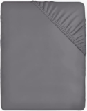 Utopia Bedding Fitted Sheet Double, Grey – Deep Pocket 14 inch (35 cm) – Easy Care – Soft Brushed Microfibre Fabric – Shrinkage and Fade Resistant – Bottom Sheet – Fitted sheet