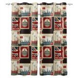 Best Discount on Vintage London Stamp Blackout Curtains Window Curtains For Bedroom Living Room Decor Window Treatments – Only 24.29!