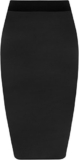 WearAll Womens Plus Size Plain Bodycon Pencil Ladies Stretch Office Midi Skirt – Black – 20/22 – Plus size pencil skirt