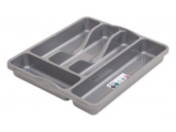 Wham Silver 5 Compartment Plastic Cutlery Holder Tray Drawer Organiser Rack – Cutlery tray