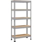Yaheetech 5 Tier Garage Shelving Units,Heavy Duty Racking shelves for Home/Office/Workshop/warehouses,150KG Per Shelf/750KG Capacity,Light Gray,70x30x150cm(LxWxH) – Garage shelving unit