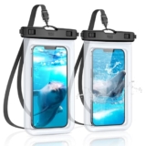 YOSH Waterproof Phone Pouch 2 Pack, 7 inch IPX8 Waterproof Phone Case for Swimming Travel Beach Trip Snorkelling Kayaking, Underwater iPhone Case for iPhone 16 15 14 Pro Max, Samsung S25 S24 Ultra – Waterproof phone pouch
