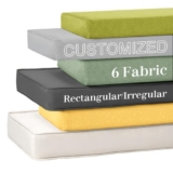 ZSWXF Garden Furniture Cushions Custom Bench Cushion Outdoor Bench Seat Cushion Waterproof Window Seat Cushion Patio Bench Cushions Replacement Cushions for Rattan Furniture,Custom,Thickness5cm – Patio storage bench